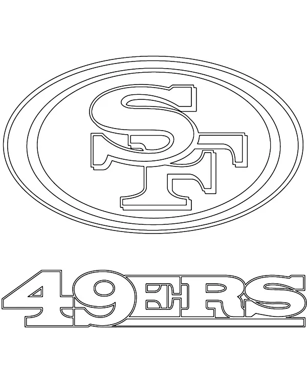 Logo san francisco 49ers kolorowanka - Ausmalbild zum Ausdrucken