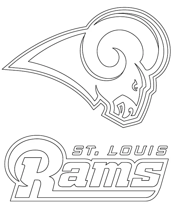 Logo st louis rams kolorowanka - Ausmalbild zum Ausdrucken