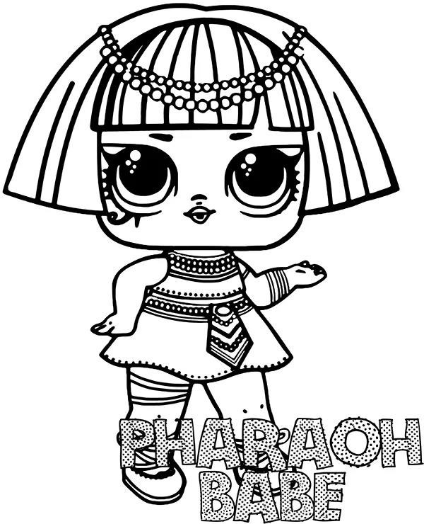 Lol surprise lalka pharaoh babe kolorowanka - Ausmalbild zum Ausdrucken