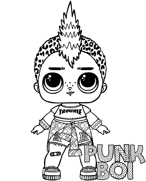 Lol Surprise Punk Boi kolorowanka do druku