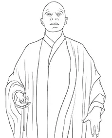 Lord Voldemort kolorowanka do druku