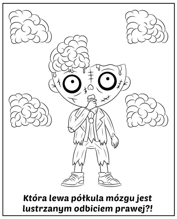 Lustrzane odbicie mózgu kolorowanka do druku