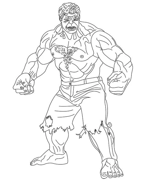 Malowanka avengers hulk - Ausmalbild zum Ausdrucken