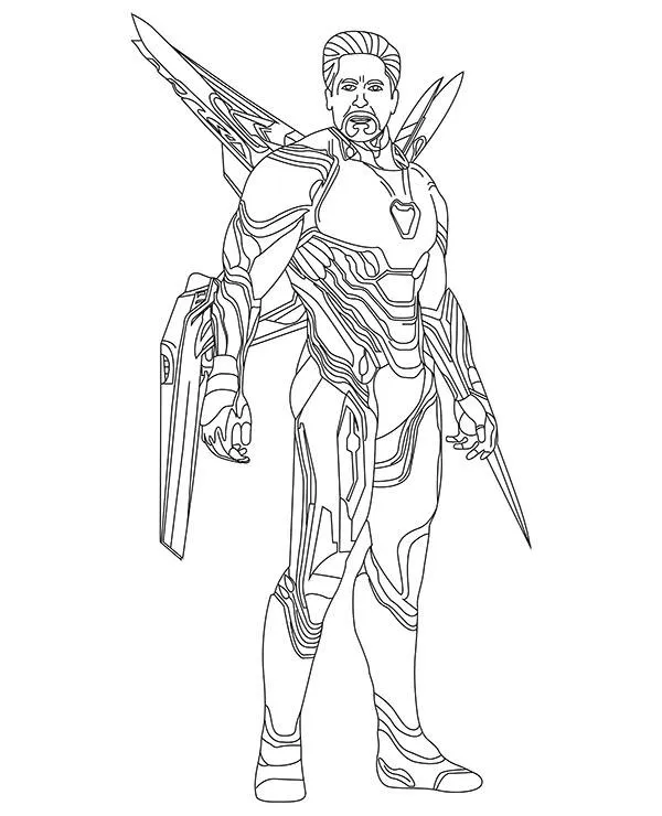 Kolorowanka Avengers Iron Man do druku