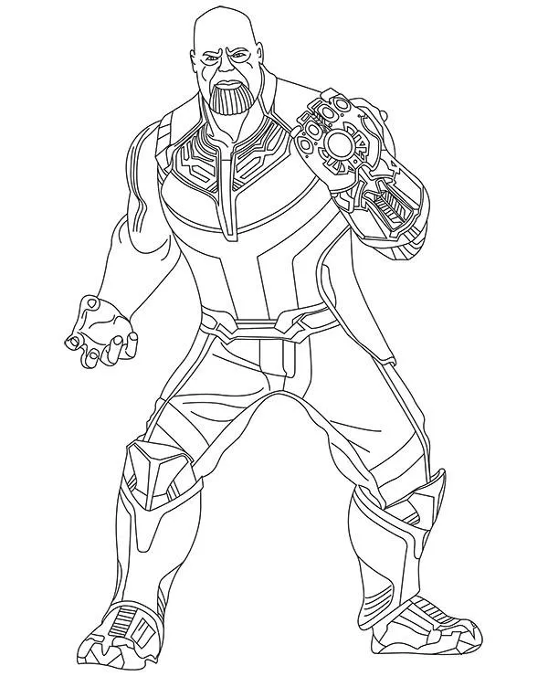 Malowanka avengers thanos - Ausmalbild zum Ausdrucken
