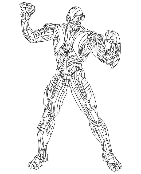 Malowanka avengers ultron - Ausmalbild zum Ausdrucken