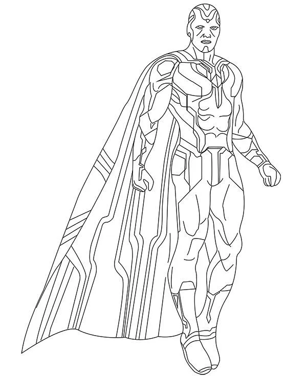 Malowanka avengers vision - Ausmalbild zum Ausdrucken