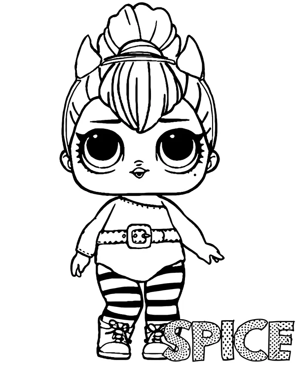 Malowanka spice doll lalka lol surprise - Ausmalbild zum Ausdrucken