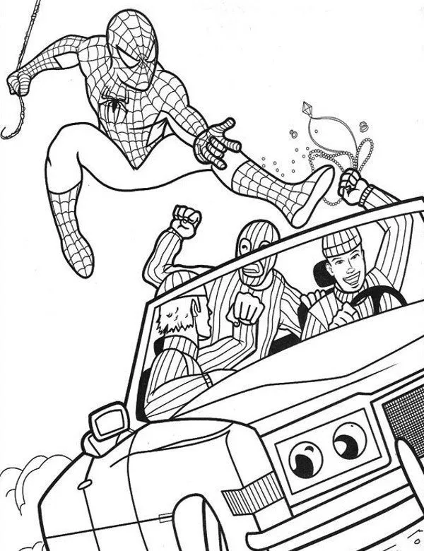 Malowanka spiderman - Ausmalbild zum Ausdrucken