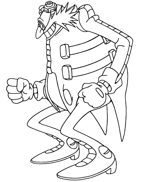 Malowanka z dr eggman - Ausmalbild zum Ausdrucken