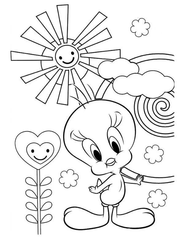 Malowanki tweety - Ausmalbild zum Ausdrucken