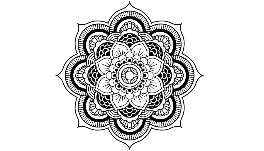 Mandala kolorowanka relaksacyjna - Ausmalbild zum Ausdrucken