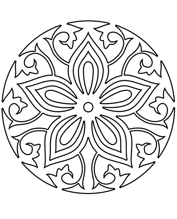 Mandala okragla podstawka - Ausmalbild zum Ausdrucken