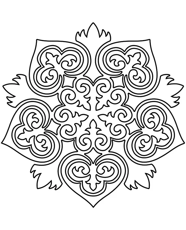 Mandale kolorowanka relaksacyjna herb - Ausmalbild zum Ausdrucken