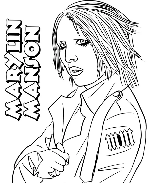 Marylin manson kolorowanka do wydruku - Ausmalbild zum Ausdrucken