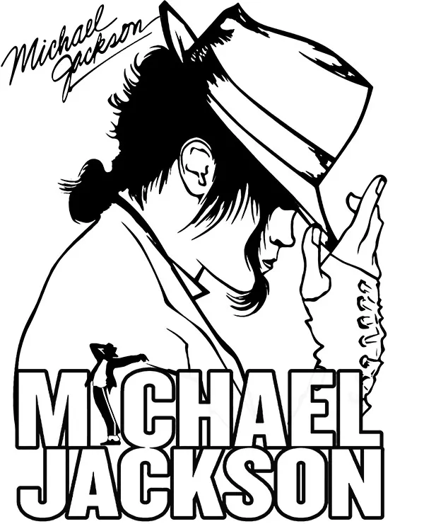 Michael jackson kolorowanka do druku - Ausmalbild zum Ausdrucken