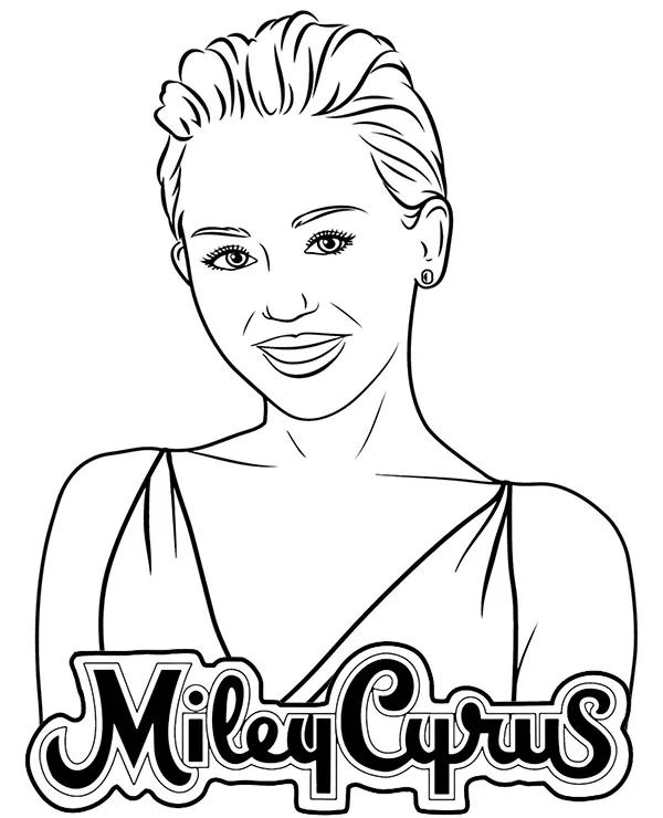 Miley cyrus kolorowanka do wydruku - Ausmalbild zum Ausdrucken