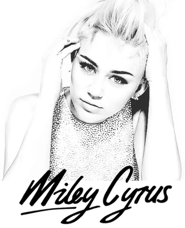 Miley cyrus - Ausmalbild zum Ausdrucken