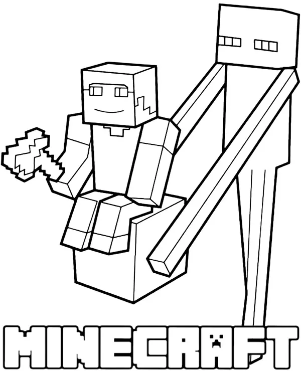 Minecraft postacie gry kolorowanka do druku
