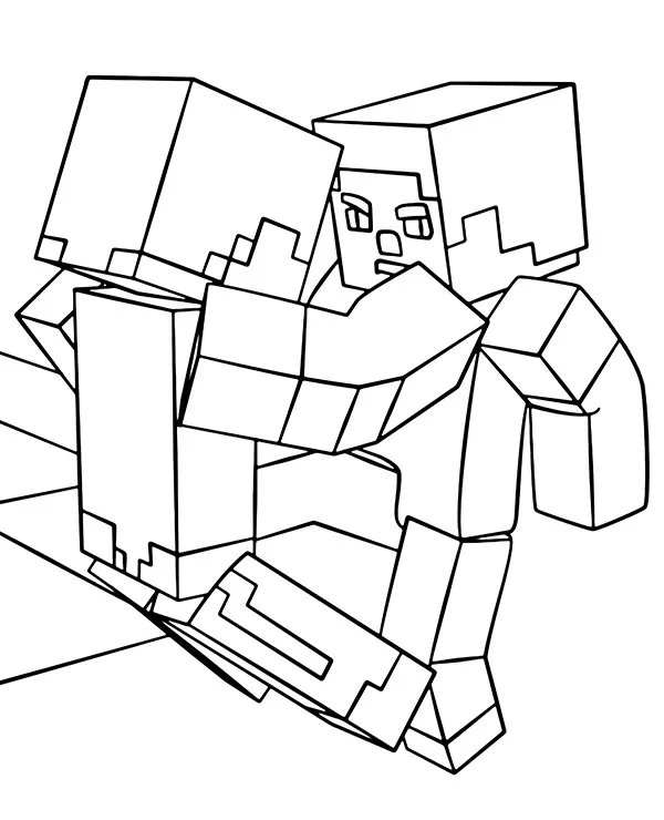 Minecraft malowanka do druku - Ausmalbild zum Ausdrucken