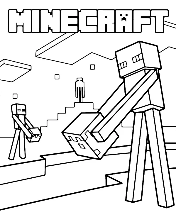 Minecraft Enderman kolorowanka do druku