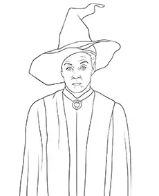 Minerwa McGonagall kolorowanka dla dzieci