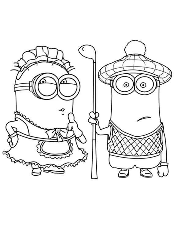 Minionki kolorowanka do druku