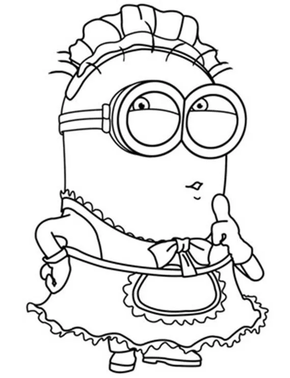 Minionki kolorowanka - Ausmalbild zum Ausdrucken