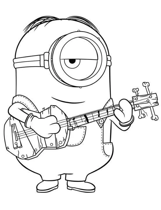 Minionki kolorowanka - Ausmalbild zum Ausdrucken