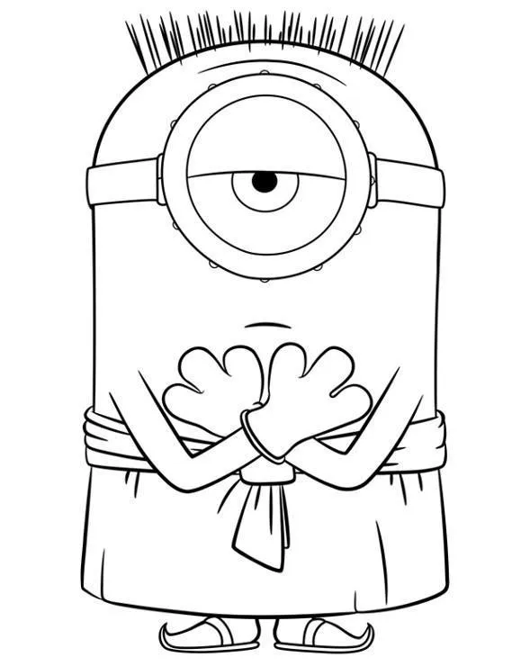 Minionki kolorowanka - Ausmalbild zum Ausdrucken