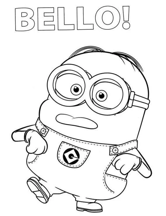 Minionki kolorowanka - Ausmalbild zum Ausdrucken
