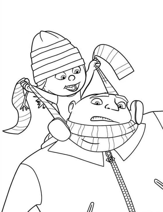 Minionki kolorowanka - Ausmalbild zum Ausdrucken