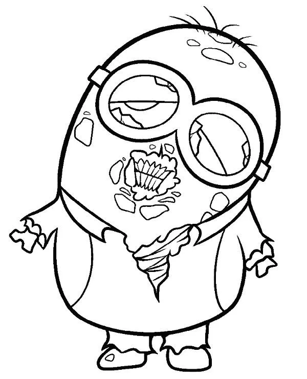 Kolorowanka Minionki do druku dla dzieci