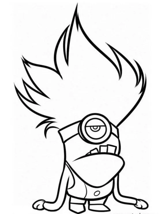 Kolorowanka Minionki do druku dla dzieci