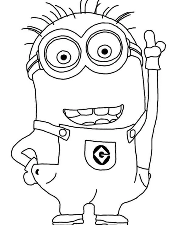 Minionki kolorowanka - Ausmalbild zum Ausdrucken