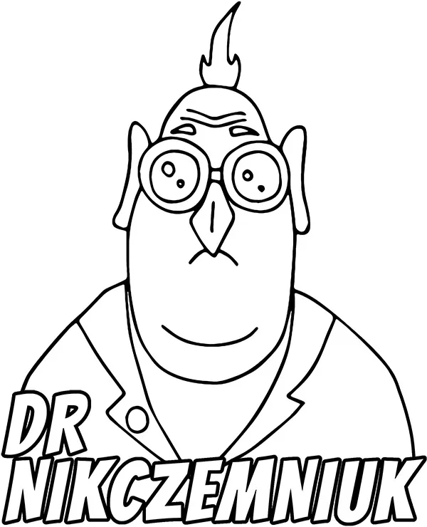 Minionki kolorowanka doktor nikczemniuk - Ausmalbild zum Ausdrucken