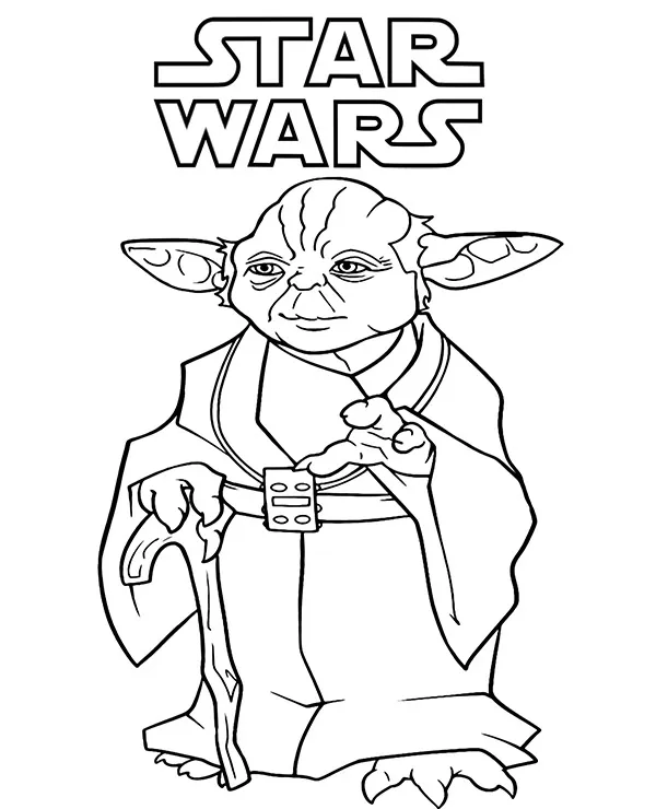 Mistrz yoda kolorowanka gwiezdne wojny - Ausmalbild zum Ausdrucken