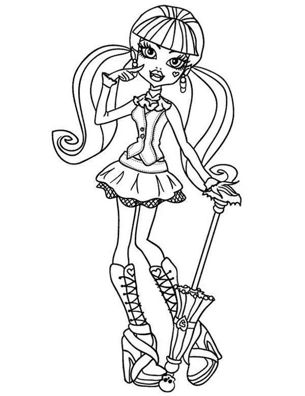 Monster High - Ausmalbild zum Ausdrucken