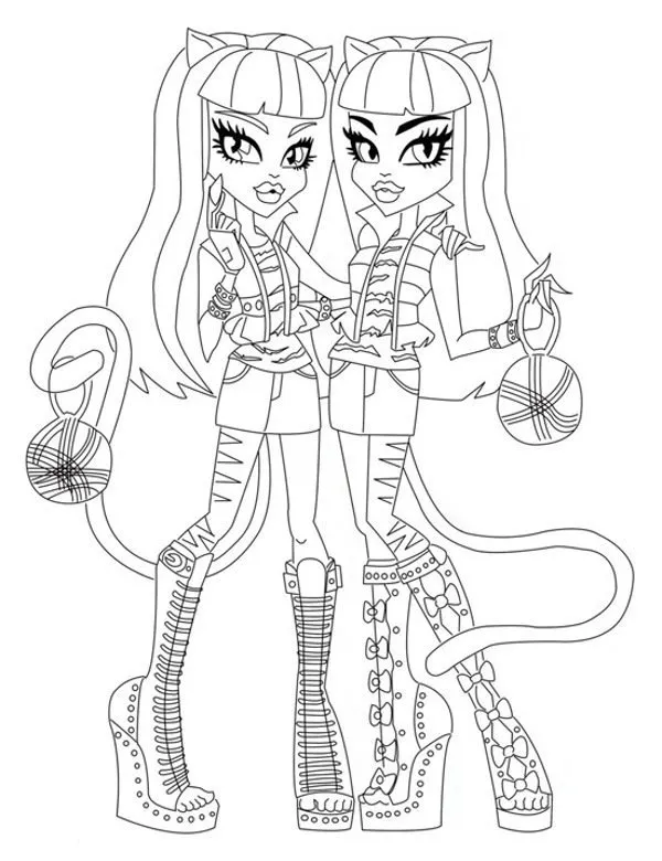 Monster High - Ausmalbild zum Ausdrucken