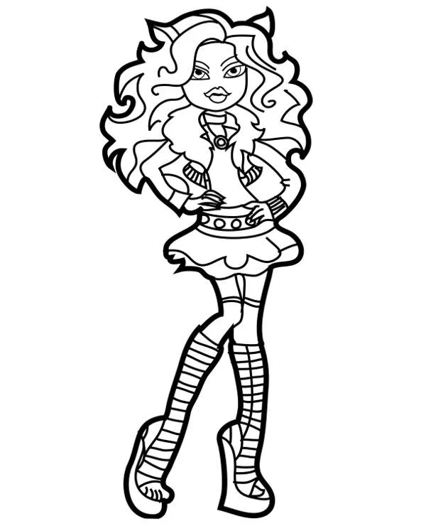 Monster high kolorowanka - Ausmalbild zum Ausdrucken