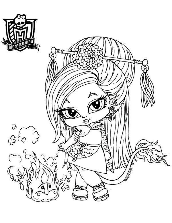 Monster high kolorowanka dla dzieci - Ausmalbild zum Ausdrucken
