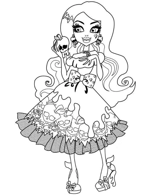 Monster High kolorowanki do druku dla dzieci