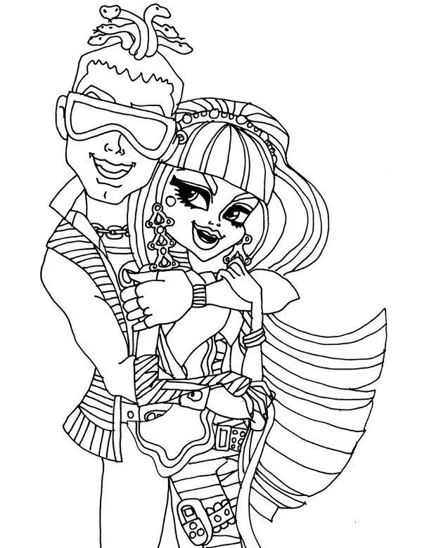 Monster high kolorowanki - Ausmalbild zum Ausdrucken