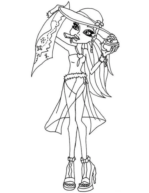 Monster high malowanka dla dzieci - Ausmalbild zum Ausdrucken