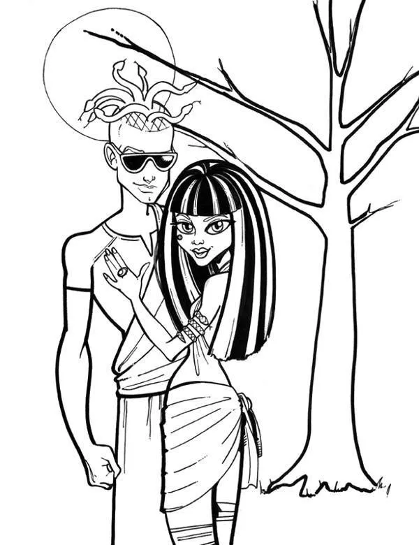 Monster high malowanka dla dzieci - Ausmalbild zum Ausdrucken