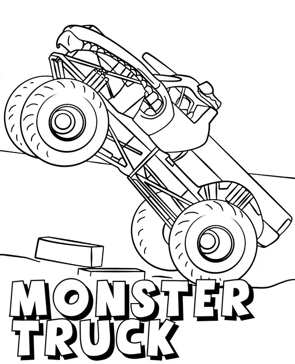 Monster truck kolorowanka - Ausmalbild zum Ausdrucken
