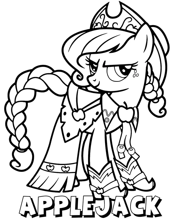 My little pony kolorowanka applejack - Ausmalbild zum Ausdrucken