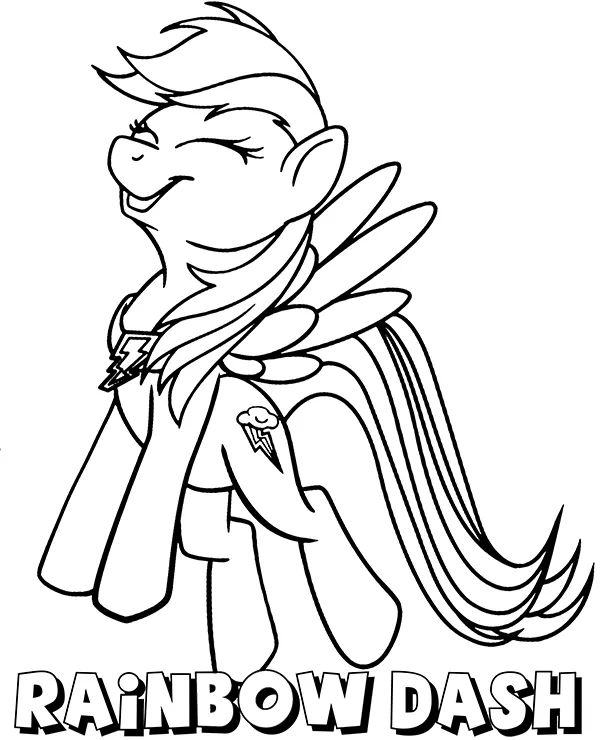 My little pony kolorowanka rainbow dash - Ausmalbild zum Ausdrucken