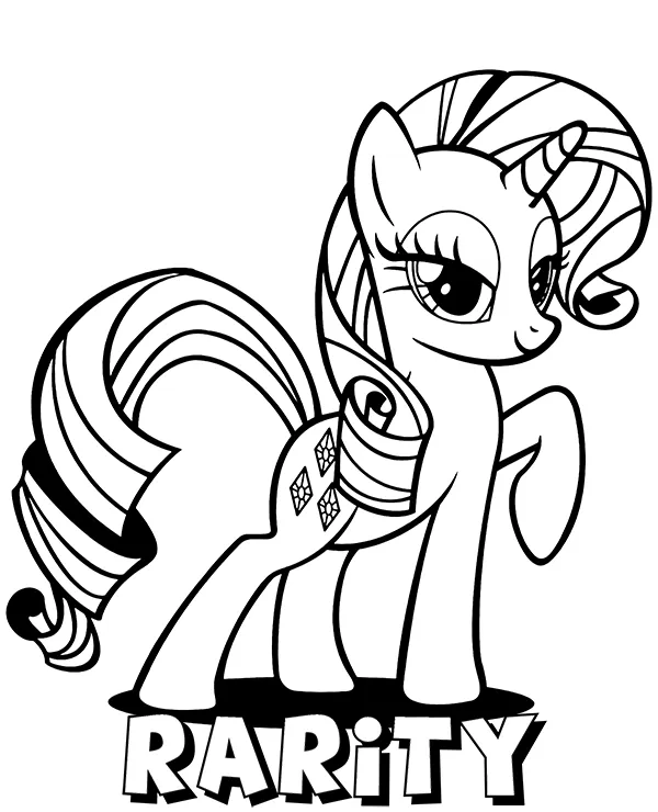 My little pony kolorowanka rarity - Ausmalbild zum Ausdrucken