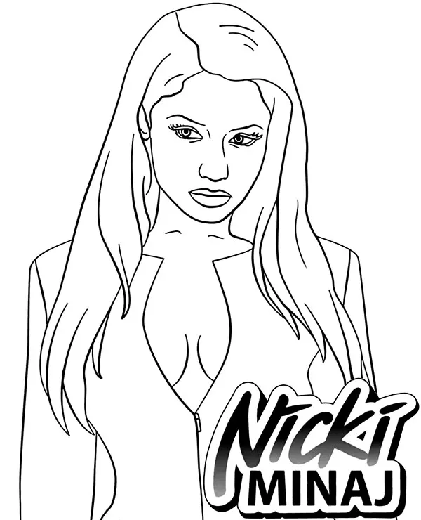 Nicki Minaj kolorowanka do druku dla dzieci